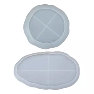 Silikonform för oval platta, silikonform för rund platta, silikonformar för glänsande harts, form för oregelbunden bricka, hartsform för smyckesfat