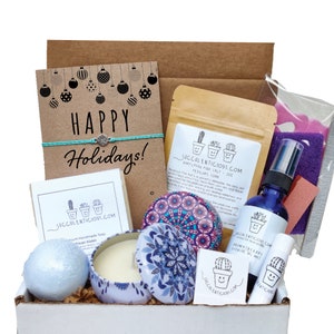 Holiday Gift Box • Corporate Holiday Gift • Spa Gift Box • Coworker Christmas Gift Box • Spa Gift Box • Self Care Gift Box Christmas Gifts