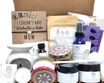 Mother Gift Box • Lavender Oil Mom Birthday Gift Box for Mom Spa Gift Box • Mom Box Mom Self Care Gift Box Mom Happy Birthday Gift
