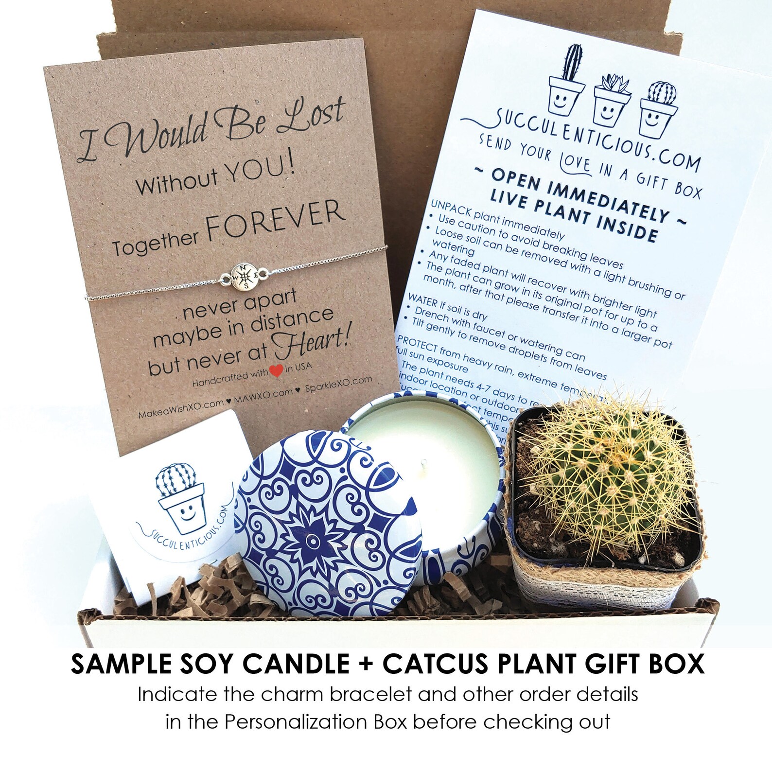 Get Well Soon Gift Box Get Well Gift. Succulent Gift Box Get Etsy