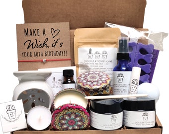 60th Birthday Gifts For Her Birthday Gift Box for her Birthday Gift Spa Box Gift Birthday Care Package Make a Wish Bracelet Any Birthday