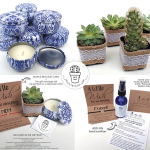 ADD-ON Succulent Plant, Bath Bomb, Friendship Bracelet, Soy Candle, Moon Necklace Natural Soap Scented Oil Lavender Oil Add to your Gift Box image 1