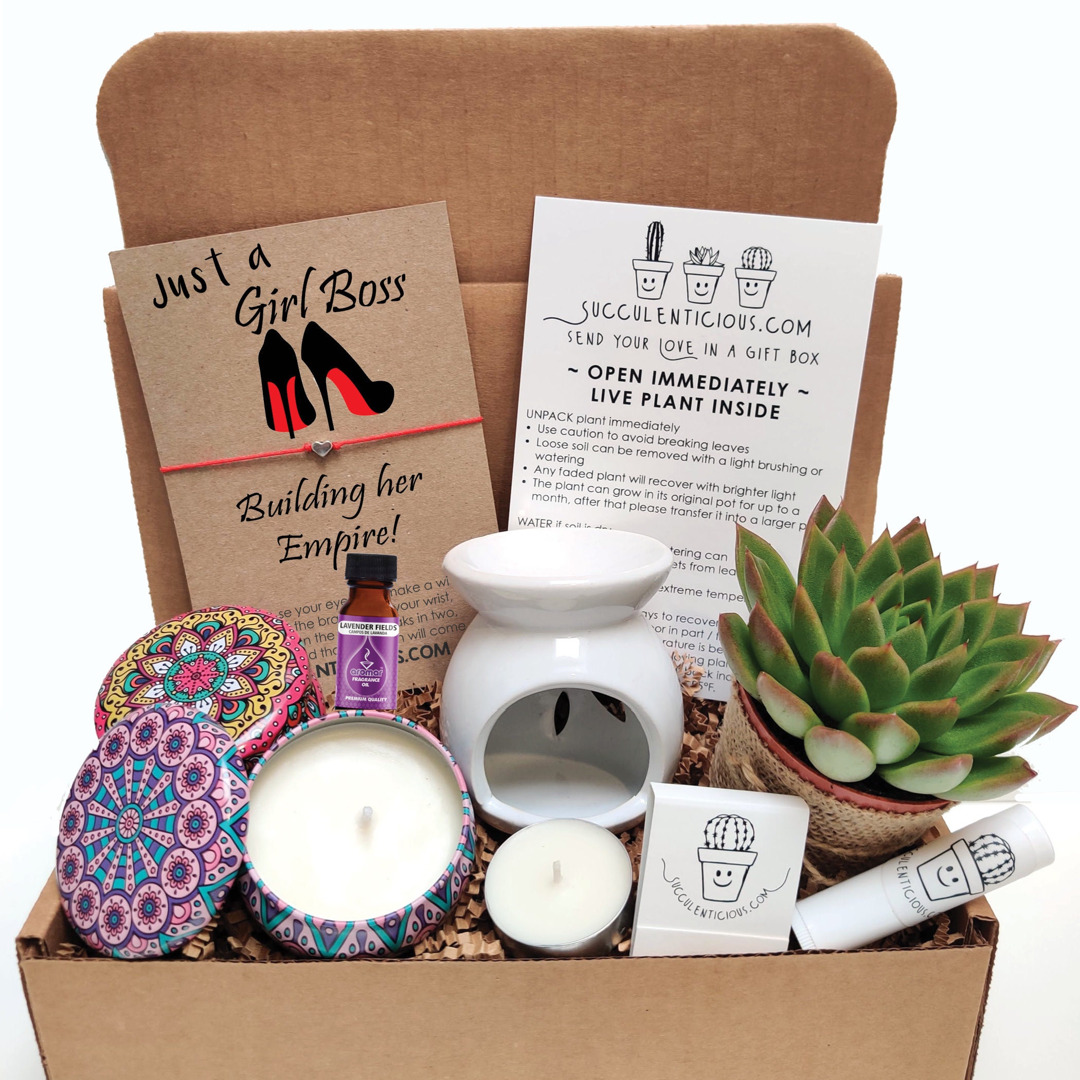 Girl Boss Gift Succulent Gift Box Essential Oil Diffuser - Etsy.de