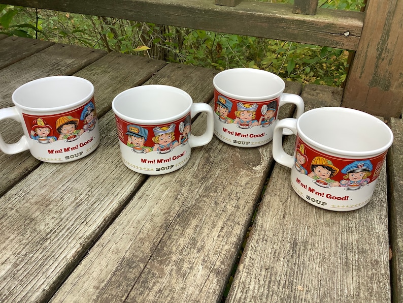 Vintage 1993 Campbell Soup Mugs by Westwood Set of 4 Etsy