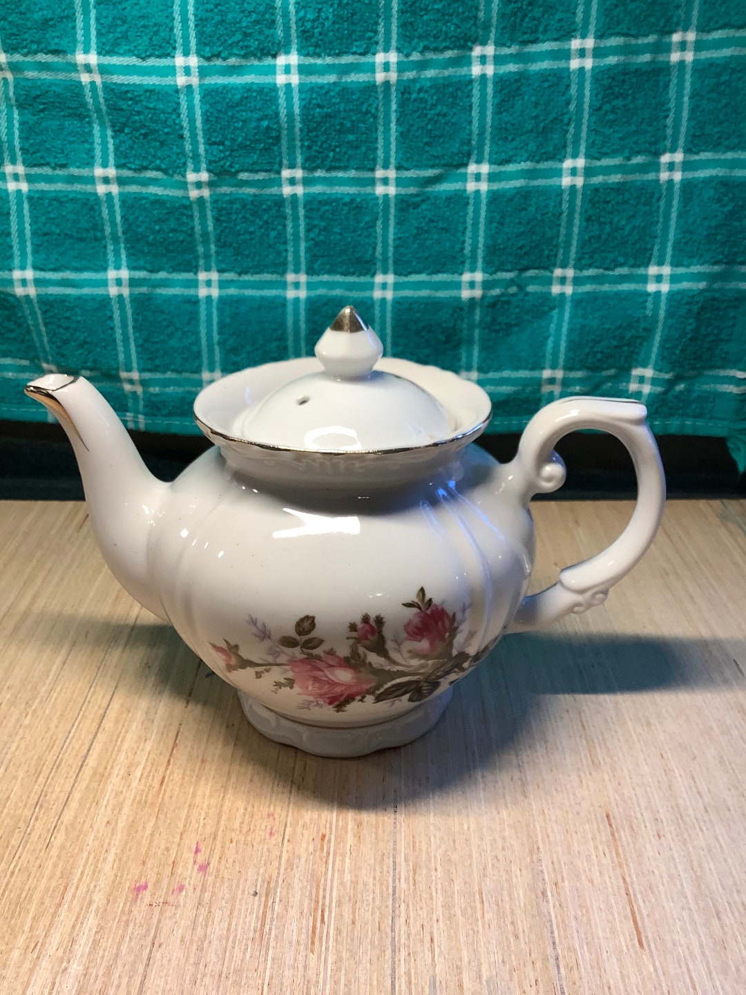 Royal Rose Fine China Teapot Etsy