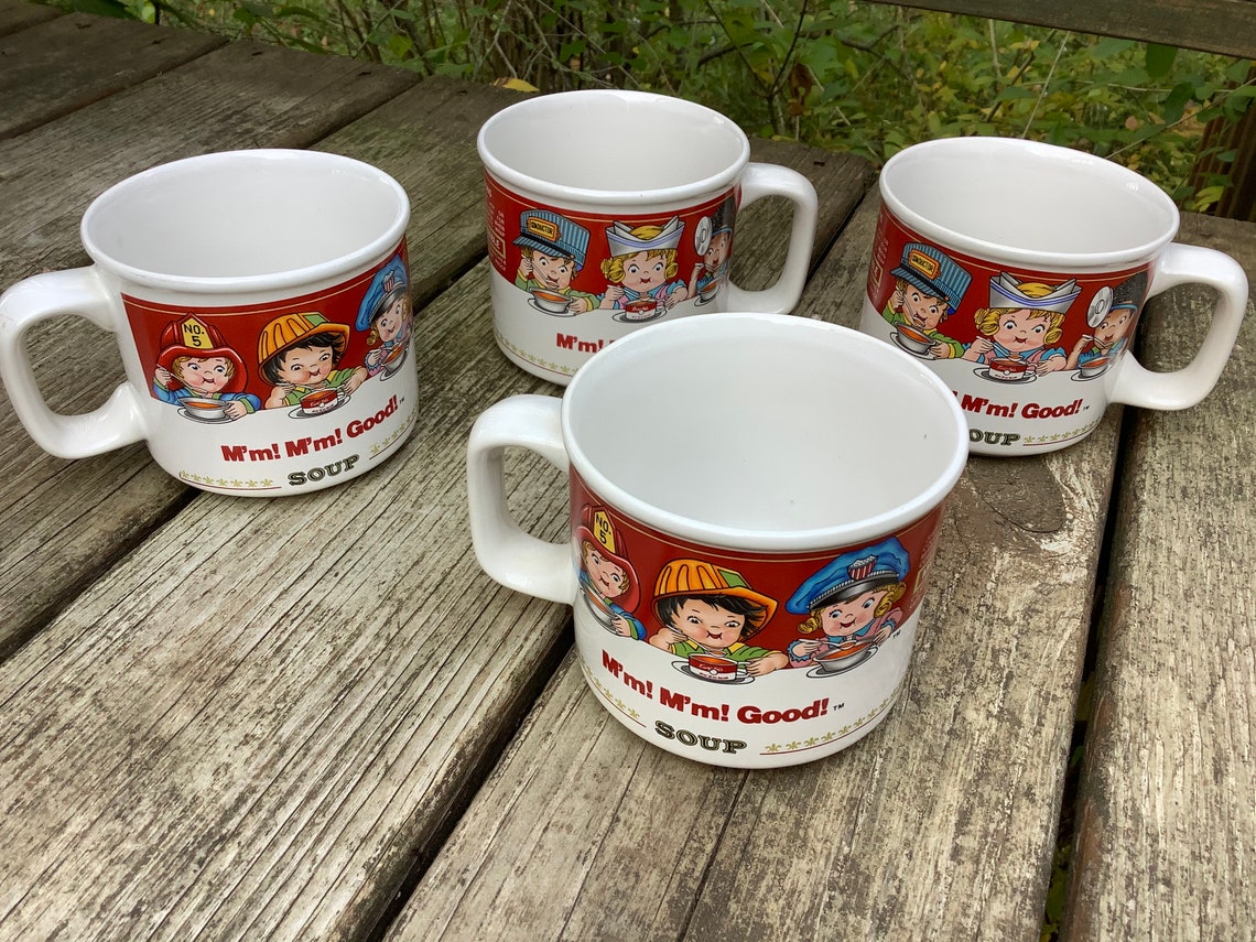 Vintage 1993 Campbell Soup Mugs by Westwood Set of 4 Etsy