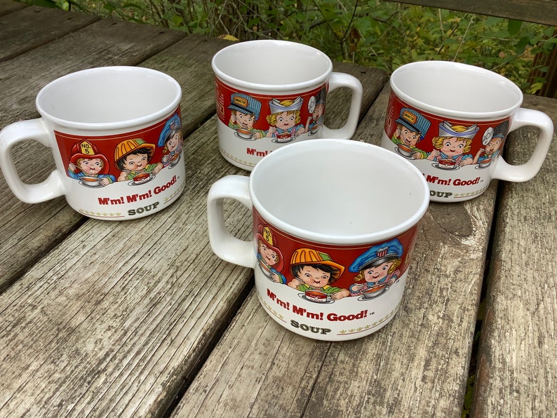Vintage 1993 Campbell Soup Mugs by Westwood Set of 4 Etsy
