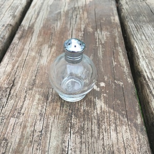 Vintage Round Glass Salt & Pepper Shakers - Set of 3 Shakers