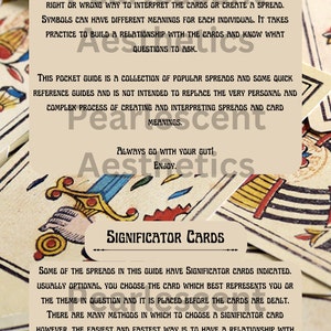 23 Common Tarot Spreads with journal pages; learn common and new spreads, create your own and take notes, includes quick reference guide.
