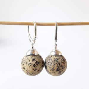 Baltic Amber Dangle Earrings: Sterling Silver Leverback Gemstone