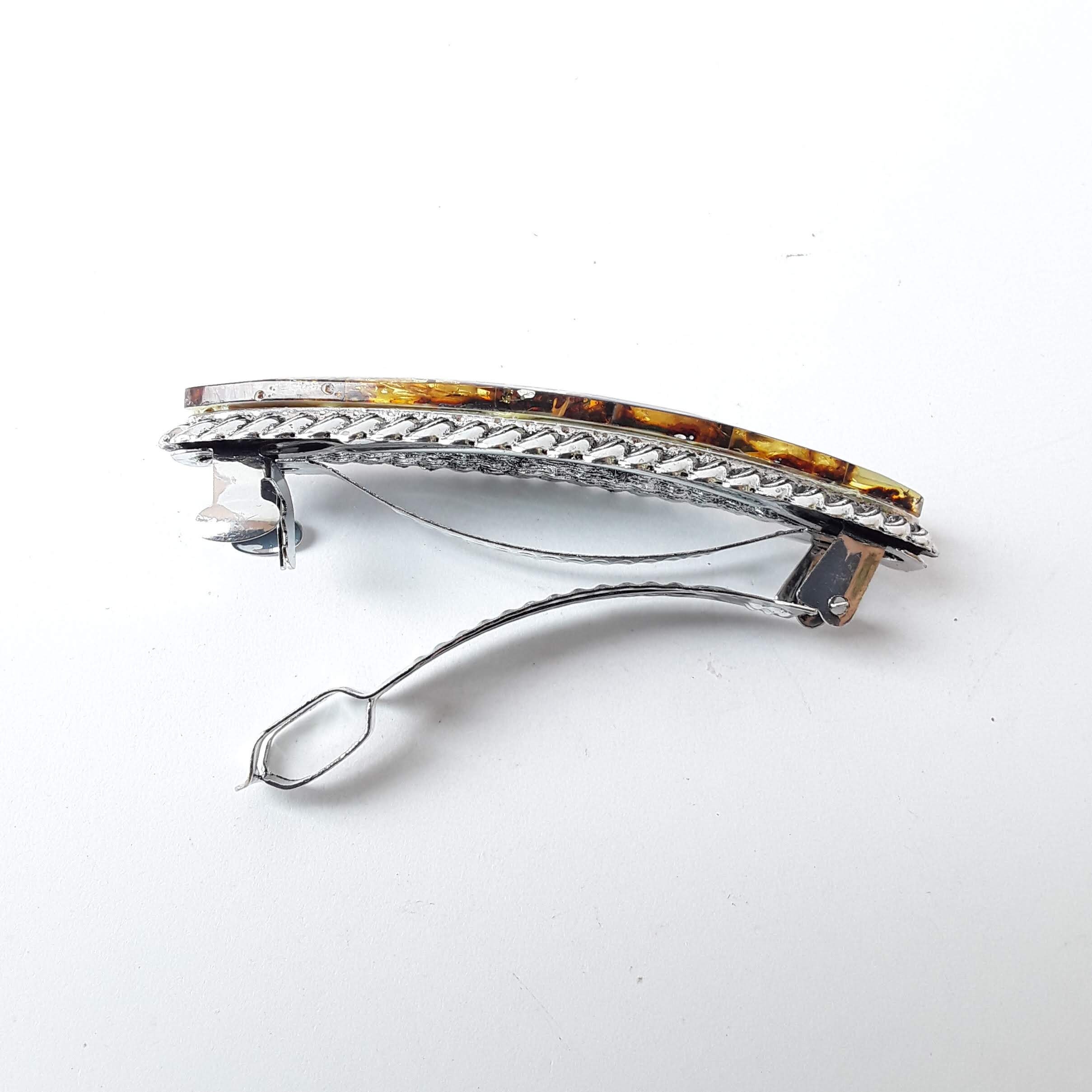 Baltic Amber Hair Barrette: Handmade Mosaic French Clip - Etsy