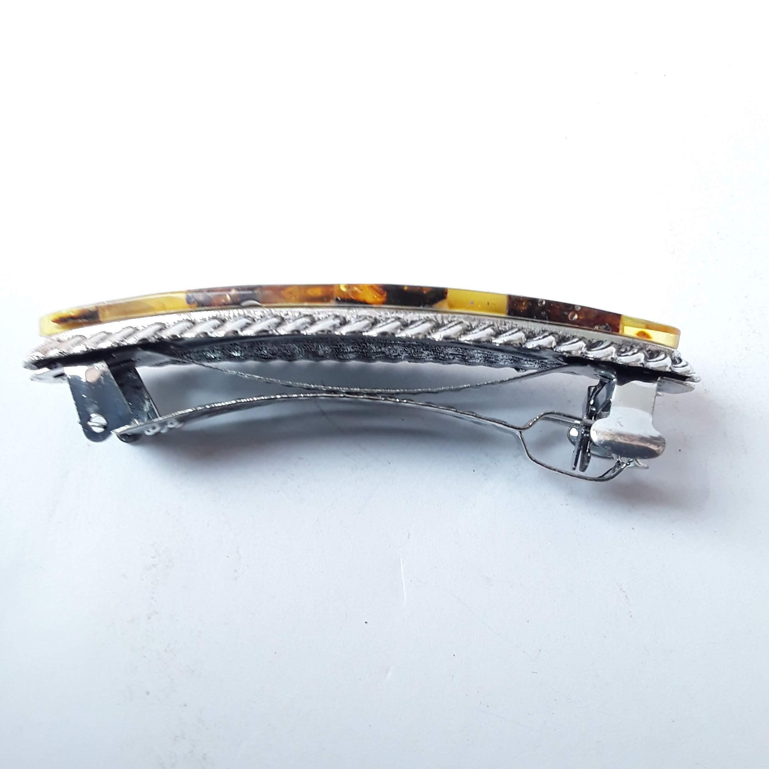 Handmade Baltic Amber Hair Barrette: Long French Clip - Etsy display picture 1