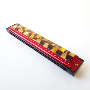 Baltic Amber Harmonica: 24 Hole Mouth Organ, Collector Gift