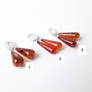 Dangle amber 925 silver earrings, Baltic amber brown drop earrings, Gemstone cognac amber leverback earrings, Hanging long earrings mom wife