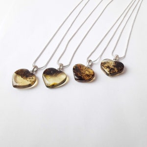Baltic Amber Heart Pendant: Unique Gemstone Jewelry