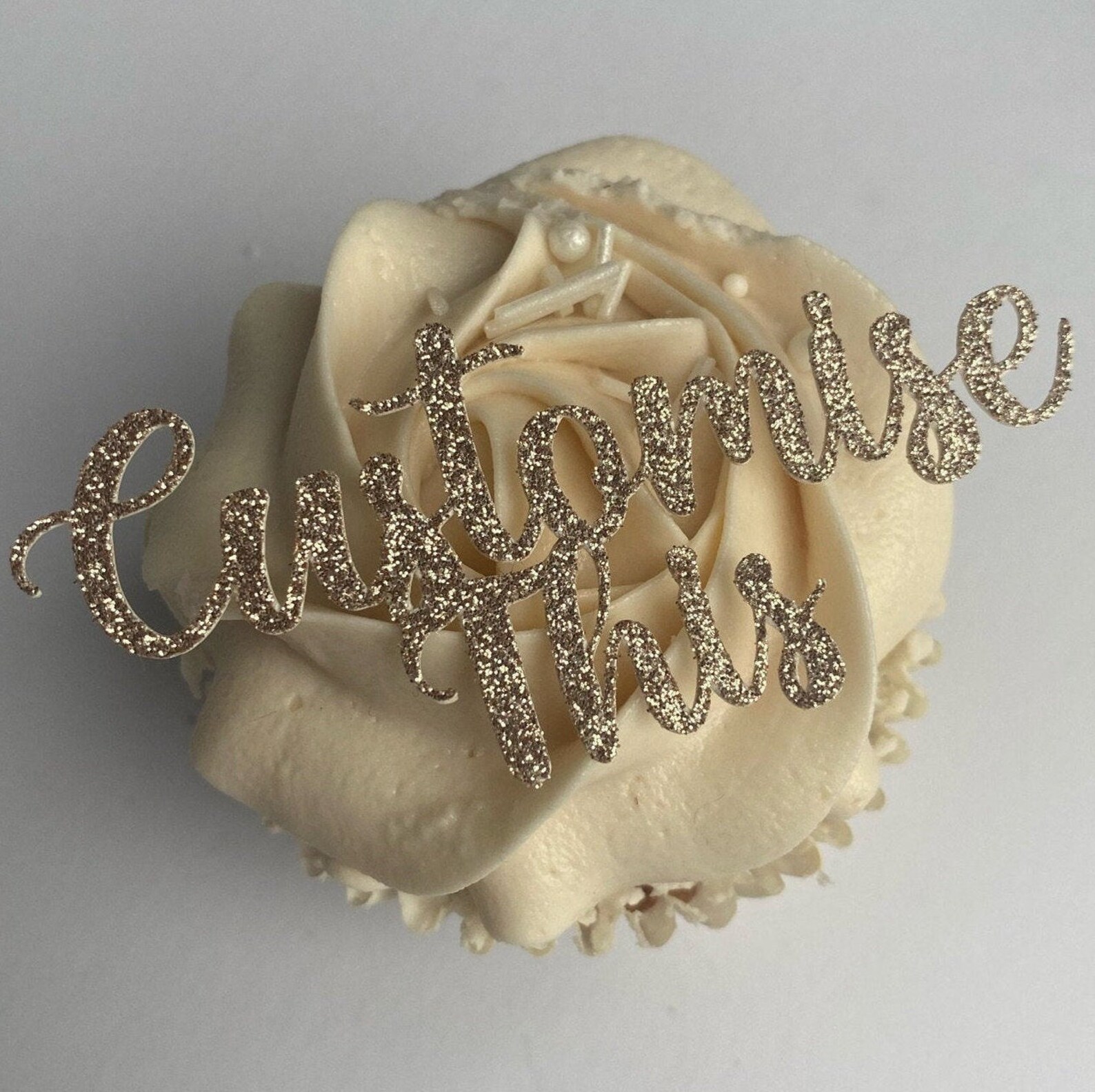 Premium Glitter Cupcake Toppers / Personalised Cupcake Toppers Etsy