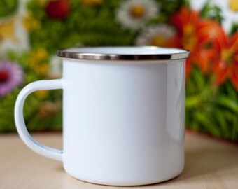 12 OZ. KIDS BLANK Enamel Camping Mug | Enamel Mug For Kids| Personalized Camping Cup|Children's Mug| Gift for Kids |Kids Mugs |Kids Cup