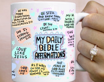 My Daily Bible Verse Coffee Mug, Christian Coffee Mug, Christian Gifts For Women, Religious Mug, Religious Gifts, Inspirational Coffee Mug