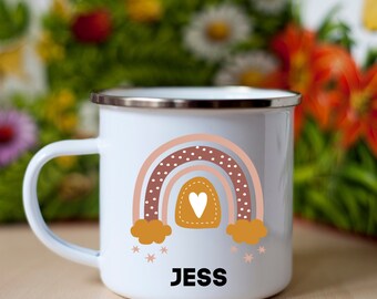 12 OZ. KIDS Enamel Camping Mug | Enamel Mug For Kids| Personalized Camping Cup|Children's Mug| Gift for Kids |Kids Mugs