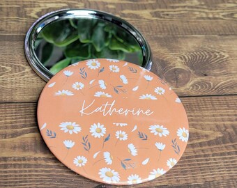 Personalized Pocket Mirror | Custom Compact Mirror Gift for Her | Bridesmaid Gift | Name Engraved Makeup Mirror | Travel Mirror | PART 2