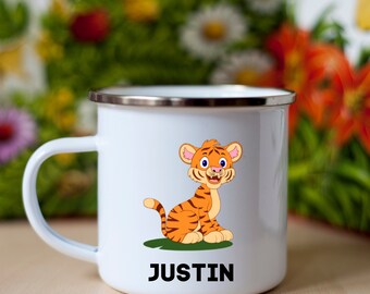 12 OZ. KIDS Enamel Camping Mug | Enamel Mug For Kids| Personalized Camping Cup|Children's Mug| Gift for Kids |Kids Mugs