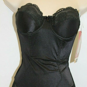 Strapless  Padded 4 Way Convertible Bodybriefer WHITE or BLACK VINTAGE
