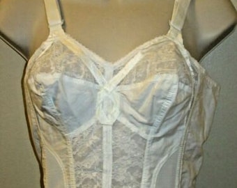 Longline Cotton and Lace Bullet Bra Vintage 1950&#39;s Hard to Find!!!!