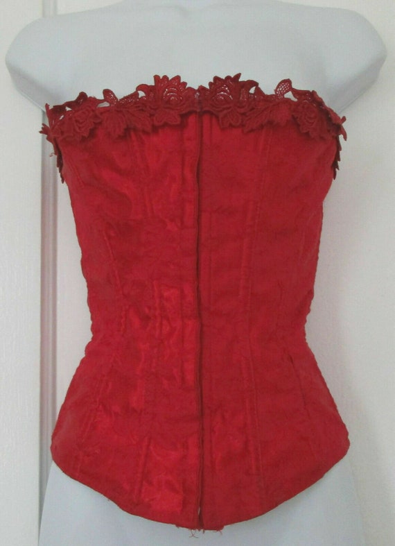 Vintage Corset Bustier with Back Laces Closure by… - image 1