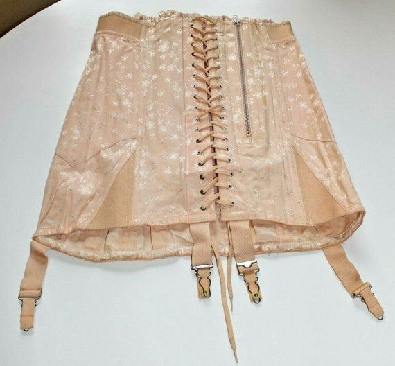 VIntage Corset Victorian GIrdle 1940's Front laces