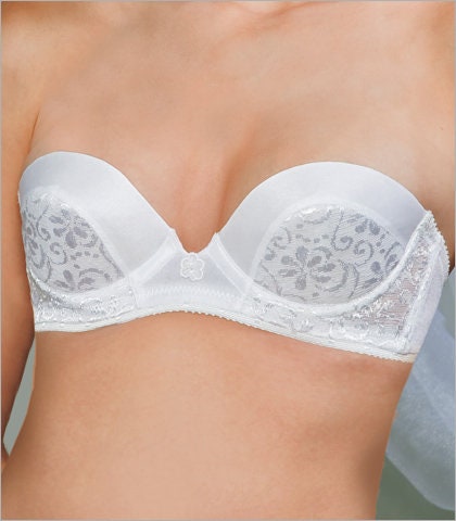 Tuxedo Low Plunge Strapless Bra By Carnival Black, White and Blush