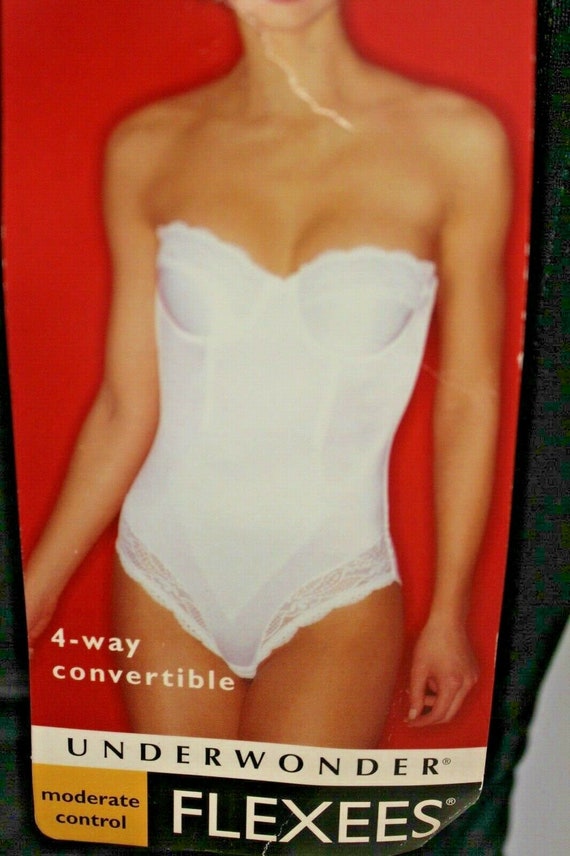 Strapless Padded 4 Way Convertible Bodybriefer WHITE or BLACK VINTAGE -   Canada