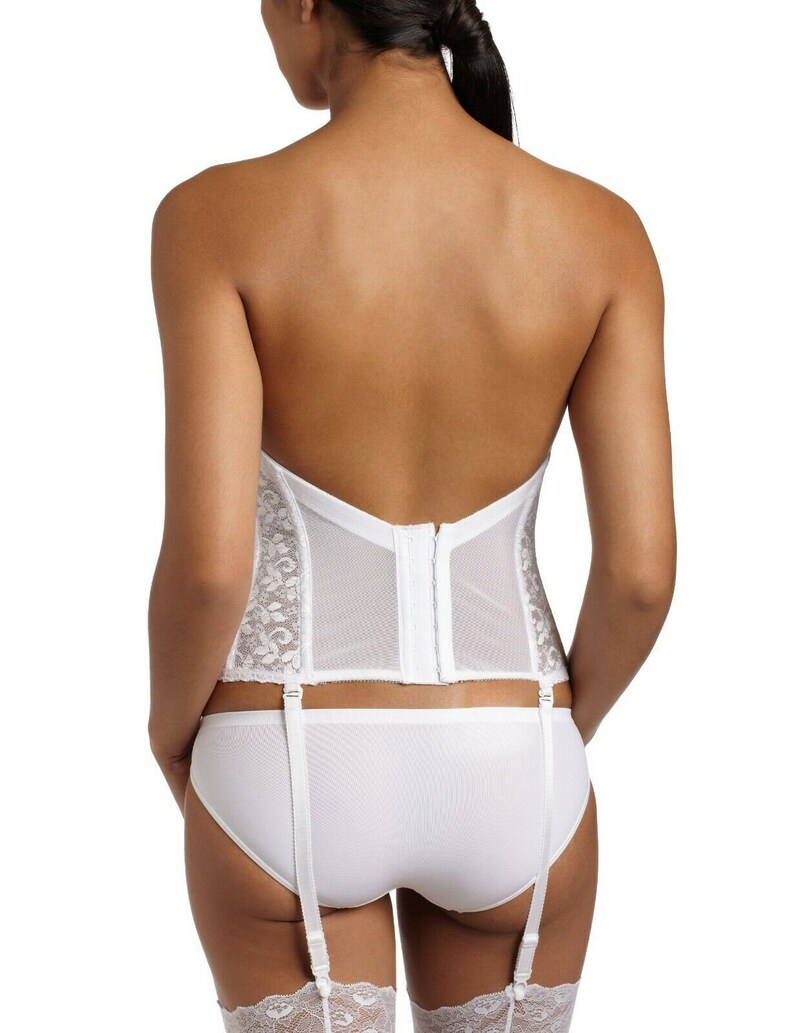 Women's Bustier Low Plunge Backless Lace Corset Bra by Etsy