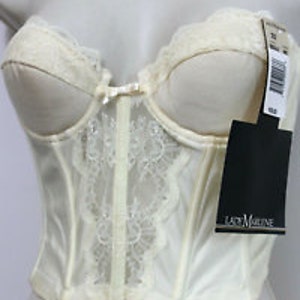 Embellished Ivory Cream Push up Bra Top Bustier Hand Decorated