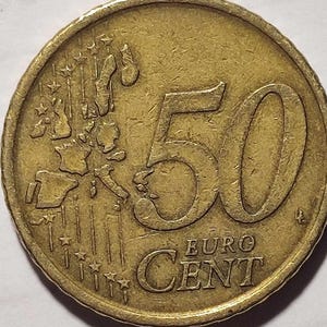 Rare Coin, 50 Cent Euro Coin 1999 Spain