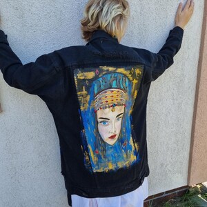 Denim Jacket Handpainted Jacket Embroidered Denim