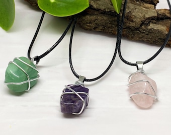 Wire Wrapped Crystal Pendant on 