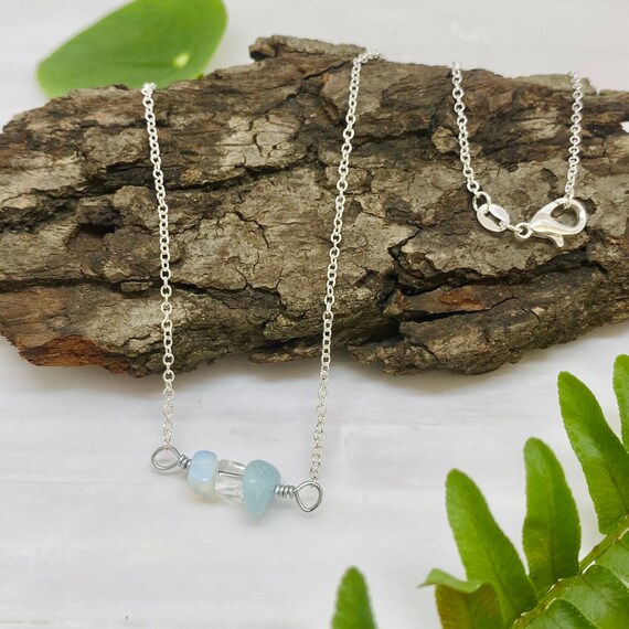 Silver Aquarius Crystal Healing Wrapped 