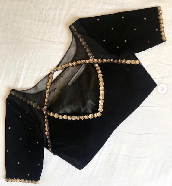 Sequin Work and Organza Fabric Patch 