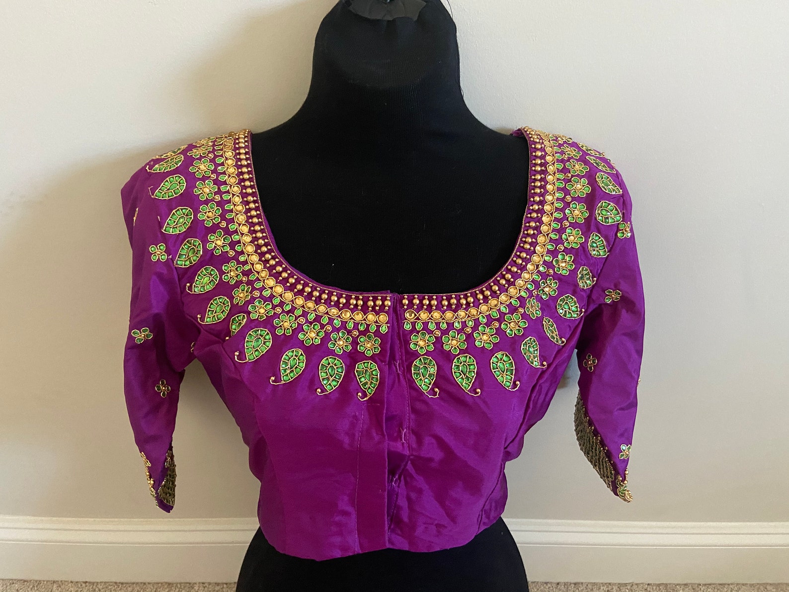 Mango Haram Inspired Raw Silk Maggam Blouse Etsy