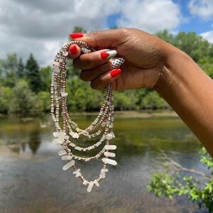 Unconditionalwaist Beads Rose Quartz Rhodonite Stainless Steel Clasp Gemstones Crystal Waist Beads HANDMADE TO ORDER Etsy