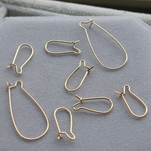 10 Pairs 14k Gold Plated Kidney Ear Wires, Hoop Ear, Earring Hook, Fish Hook, French Hook