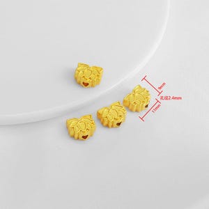 18K Matte Gold Plated Lotus Beads: 9x11mm (10 pcs)