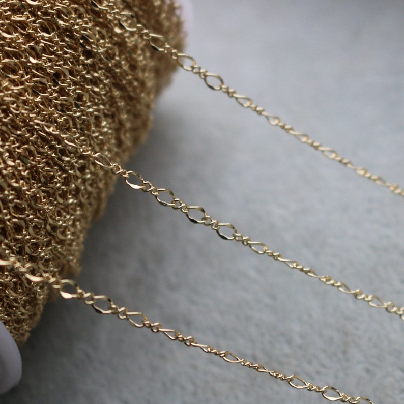Necklace Chain 14K Gold Plated Twist Cable Chain Sweater Chain