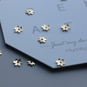 14K Gold Plated Flower Bead Caps 6mm - 100 pcs