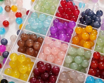 20/100pcs 6/8/10mm Glass Beads