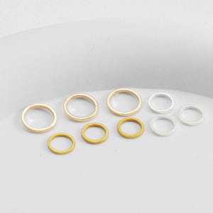 100pcs 14K Gold Plated Closed Jump Ring, Silver Frame Charms, Matte Gold Circle Connector, Simple Circles, Hoops, Ring, Ring Connectors