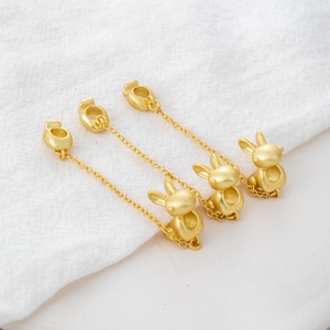 Gold Plated Rabbit Chain Extender: Necklace Connector (3pcs)