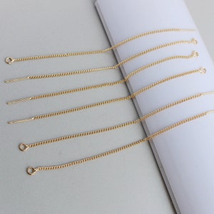 14k Gold Plated Threader Earrings: Chain Ear Wire (10pcs)