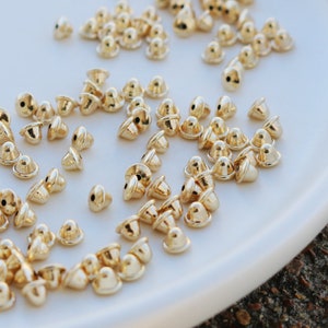 50 Pcs 14K Gold Plated Earring Backs: Earring Stoppers (4x3mm)