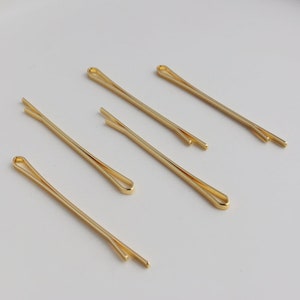 10 pcs 14K Gold 55mm Hair Clip, Blanks Bobby Pins, Hair Pins, Hair Accessory